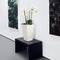 LECHUZA CUBICO Color 22 - Plantenbak - met uitneembare binnenbak - met bewateringssysteem - ALL-IN-ONE set met LECHUZA-PON - wit