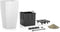 LECHUZA CUBICO Color 22 - Plantenbak - met uitneembare binnenbak - met bewateringssysteem - ALL-IN-ONE set met LECHUZA-PON - wit