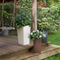 LECHUZA CUBICO Color 22 - Plantenbak - met uitneembare binnenbak - met bewateringssysteem - ALL-IN-ONE set met LECHUZA-PON - leisteengrijs