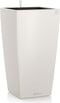 LECHUZA CUBICO Color 30 - Plantenbak - met uitneembare binnenbak - met bewateringssysteem - ALL-IN-ONE set met LECHUZA-PON - wit