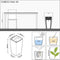LECHUZA CUBICO Color 30 - Plantenbak - met uitneembare binnenbak - met bewateringssysteem - ALL-IN-ONE set met LECHUZA-PON - wit