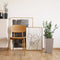 LECHUZA CUBICO Color 30 - Plantenbak - met uitneembare binnenbak - met bewateringssysteem - ALL-IN-ONE set met LECHUZA-PON - leisteengrijs