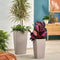 LECHUZA CUBICO Color 40 - Plantenbak - met uitneembare binnenbak - met bewateringssysteem - ALL-IN-ONE set met LECHUZA-PON - wit