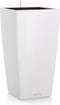 LECHUZA CUBICO Color 40 - Plantenbak - met uitneembare binnenbak - met bewateringssysteem - ALL-IN-ONE set met LECHUZA-PON - wit