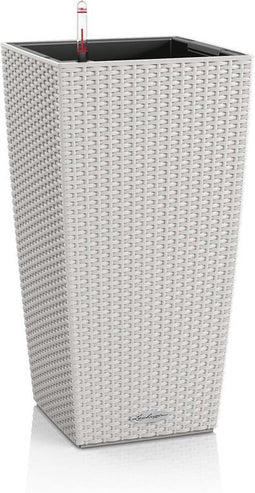 LECHUZA Cubico Cottage 30 - Plantenbak - met uitneembare binnenbak - met bewateringssysteem - ALL-IN-ONE set met LECHUZA-PON - lichtgrijs