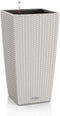 LECHUZA Cubico Cottage 30 - Plantenbak - met uitneembare binnenbak - met bewateringssysteem - ALL-IN-ONE set met LECHUZA-PON - lichtgrijs
