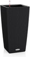 LECHUZA CUBICO Cottage 30 - Plantenbak - met uitneembare binnenbak - met bewateringssysteem - ALL-IN-ONE set met LECHUZA-PON - grafietzwart