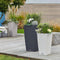 LECHUZA CUBICO Cottage 30 - Plantenbak - met uitneembare binnenbak - met bewateringssysteem - ALL-IN-ONE set met LECHUZA-PON - grafietzwart