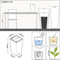 LECHUZA CUBICO Cottage 30 - Plantenbak - met uitneembare binnenbak - met bewateringssysteem - ALL-IN-ONE set met LECHUZA-PON - graniet