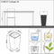 LECHUZA CUBICO Cottage 30 - Plantenbak - met uitneembare binnenbak - met bewateringssysteem - ALL-IN-ONE set met LECHUZA-PON - mokka