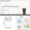 LECHUZA CUBICO Cottage 30 - Plantenbak - met uitneembare binnenbak - met bewateringssysteem - ALL-IN-ONE set met LECHUZA-PON - wit
