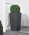 LECHUZA CUBICO Cottage 30 - Plantenbak - met uitneembare binnenbak - met bewateringssysteem - ALL-IN-ONE set met LECHUZA-PON - graniet