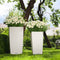 LECHUZA CUBICO Cottage 30 - Plantenbak - met uitneembare binnenbak - met bewateringssysteem - ALL-IN-ONE set met LECHUZA-PON - wit