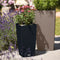 LECHUZA CUBICO Cottage 30 - Plantenbak - met uitneembare binnenbak - met bewateringssysteem - ALL-IN-ONE set met LECHUZA-PON - grafietzwart