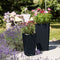 LECHUZA CUBICO Cottage 30 - Plantenbak - met uitneembare binnenbak - met bewateringssysteem - ALL-IN-ONE set met LECHUZA-PON - zandbruin
