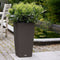 LECHUZA CUBICO Cottage 30 - Plantenbak - met uitneembare binnenbak - met bewateringssysteem - ALL-IN-ONE set met LECHUZA-PON - zandbruin
