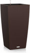 LECHUZA CUBICO Cottage 40 - Plantenbak - met uitneembare binnenbak - met bewateringssysteem - ALL-IN-ONE set met LECHUZA-PON - mokka