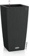 LECHUZA CUBICO Cottage 40 - Plantenbak - met uitneembare binnenbak - met bewateringssysteem - ALL-IN-ONE set met LECHUZA-PON - graniet