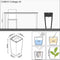 LECHUZA CUBICO Cottage 40 - Plantenbak - met uitneembare binnenbak - met bewateringssysteem - ALL-IN-ONE set met LECHUZA-PON - wit