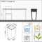 LECHUZA CUBICO Cottage 40 - Plantenbak - met uitneembare binnenbak - met bewateringssysteem - ALL-IN-ONE set met LECHUZA-PON - wit