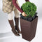 LECHUZA CUBICO Cottage 40 - Plantenbak - met uitneembare binnenbak - met bewateringssysteem - ALL-IN-ONE set met LECHUZA-PON - wit