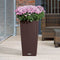 LECHUZA CUBICO Cottage 40 - Plantenbak - met uitneembare binnenbak - met bewateringssysteem - ALL-IN-ONE set met LECHUZA-PON - licht grijs