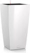 LECHUZA CUBICO PREMIUM 22 - Plantenbak - met uitneembare binnenbak - met bewateringssysteem - ALL-IN-ONE set - wit hoogglans