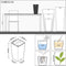 LECHUZA CUBICO PREMIUM 22 - Plantenbak - met uitneembare binnenbak - met bewateringssysteem - ALL-IN-ONE set - taupe hoogglans