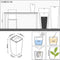 LECHUZA CUBICO PREMIUM 30 - Plantenbak - met uitneembare binnenbak - met bewateringssysteem - ALL-IN-ONE set met LECHUZA-PON - zwart hoogglans