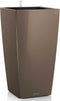 LECHUZA CUBICO PREMIUM 40 - Plantenbak - met uitneembare binnenbak - met bewateringssysteem - ALL-IN-ONE set met LECHUZA-PON - taupe hoogglans