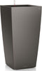 LECHUZA CUBICO PREMIUM 40 - Plantenbak - met uitneembare binnenbak - met bewateringssysteem - ALL-IN-ONE set met LECHUZA-PON - antraciet metallic