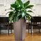 LECHUZA CUBICO PREMIUM 40 - Plantenbak - met uitneembare binnenbak - met bewateringssysteem - ALL-IN-ONE set met LECHUZA-PON - antraciet metallic