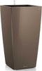 LECHUZA CUBICO PREMIUM 50 - Plantenbak - met uitneembare binnenbak - met bewateringssysteem - ALL-IN-ONE set met LECHUZA-PON - taupe hoogglans