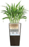 LECHUZA CUBICO PREMIUM 50 - Plantenbak - met uitneembare binnenbak - met bewateringssysteem - ALL-IN-ONE set met LECHUZA-PON - antraciet metallic