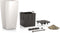 LECHUZA CUBICO PREMIUM 50 - Plantenbak - met uitneembare binnenbak - met bewateringssysteem - ALL-IN-ONE set met LECHUZA-PON - wit hoogglans