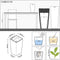 LECHUZA CUBICO PREMIUM 50 - Plantenbak - met uitneembare binnenbak - met bewateringssysteem - ALL-IN-ONE set met LECHUZA-PON - espresso metallic