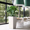 LECHUZA CUBICO PREMIUM 50 - Plantenbak - met uitneembare binnenbak - met bewateringssysteem - ALL-IN-ONE set met LECHUZA-PON - wit hoogglans