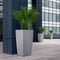 LECHUZA CUBICO PREMIUM 50 - Plantenbak - met uitneembare binnenbak - met bewateringssysteem - ALL-IN-ONE set met LECHUZA-PON - espresso metallic