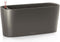 LECHUZA DELTA PREMIUM 20 - Plantenbak - met uitneembare binnenbak - met bewateringssysteem - ALL-IN-ONE set met LECHUZA-PON - antraciet metallic