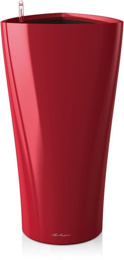 LECHUZA DELTA PREMIUM 30 Plantenbak - met uitneembare binnenbak - met bewateringssysteem - ALL-IN-ONE set met LECHUZA-PON -- scharlakenrood hoogglans