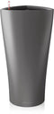 LECHUZA DELTA PREMIUM 30 Plantenbak - met uitneembare binnenbak - met bewateringssysteem - ALL-IN-ONE set met LECHUZA-PON - - antraciet metallic