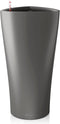 LECHUZA DELTA PREMIUM 40 - Plantenbak - met uitneembare binnenbak - met bewateringssysteem - ALL-IN-ONE set met LECHUZA-PON - antraciet metallic