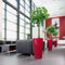 LECHUZA DELTA PREMIUM 40 - Plantenbak - met uitneembare binnenbak - met bewateringssysteem - ALL-IN-ONE set met LECHUZA-PON - scharlakenrood hoogglans