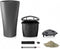 LECHUZA DELTA PREMIUM 40 - Plantenbak - met uitneembare binnenbak - met bewateringssysteem - ALL-IN-ONE set met LECHUZA-PON - antraciet metallic