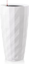 LECHUZA DIAMANTE Premium 40 - Plantenbak - met uitneembare binnenbak - met bewateringssysteem - ALL-IN-ONE set met LECHUZA-PON - mat wit