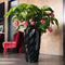 LECHUZA DIAMANTE Premium 40 - Plantenbak - met uitneembare binnenbak - met bewateringssysteem - ALL-IN-ONE set met LECHUZA-PON - mat zwart