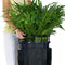 LECHUZA DIAMANTE Premium 40 - Plantenbak - met uitneembare binnenbak - met bewateringssysteem - ALL-IN-ONE set met LECHUZA-PON - mat zwart