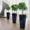 LECHUZA DIAMANTE Premium 40 - Plantenbak - met uitneembare binnenbak - met bewateringssysteem - ALL-IN-ONE set met LECHUZA-PON - zwart hoogglans