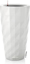LECHUZA DIAMANTE Premium 40 - Plantenbak - met uitneembare binnenbak - met bewateringssysteem - ALL-IN-ONE set met LECHUZA-PON - mat wit