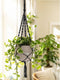LECHUZA Macramé BOHO 90 - Plantenhanger - 85 cm lengte - antraciet